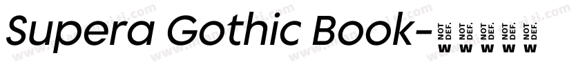 Supera Gothic Book字体转换